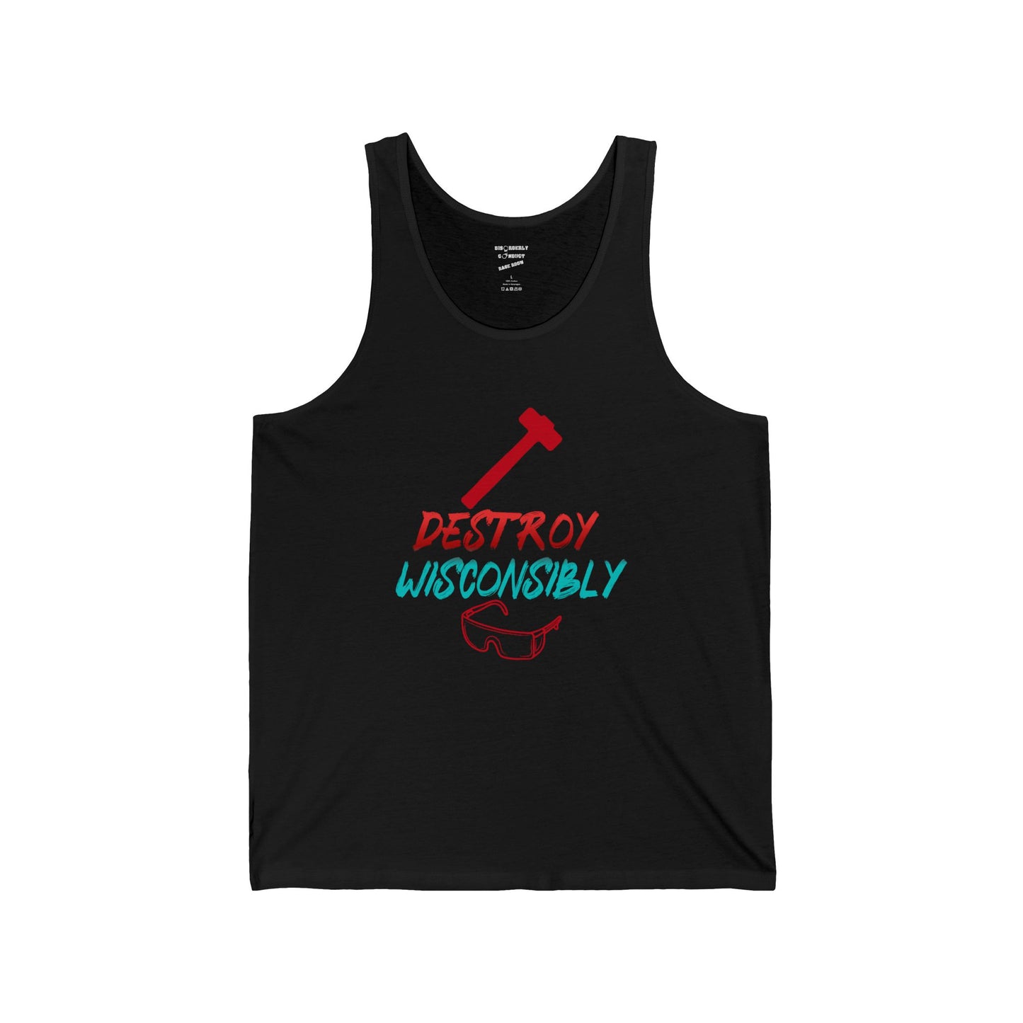 DCRR Custom Tank - Destroy Wisconsibly - Unisex Jersey Tank