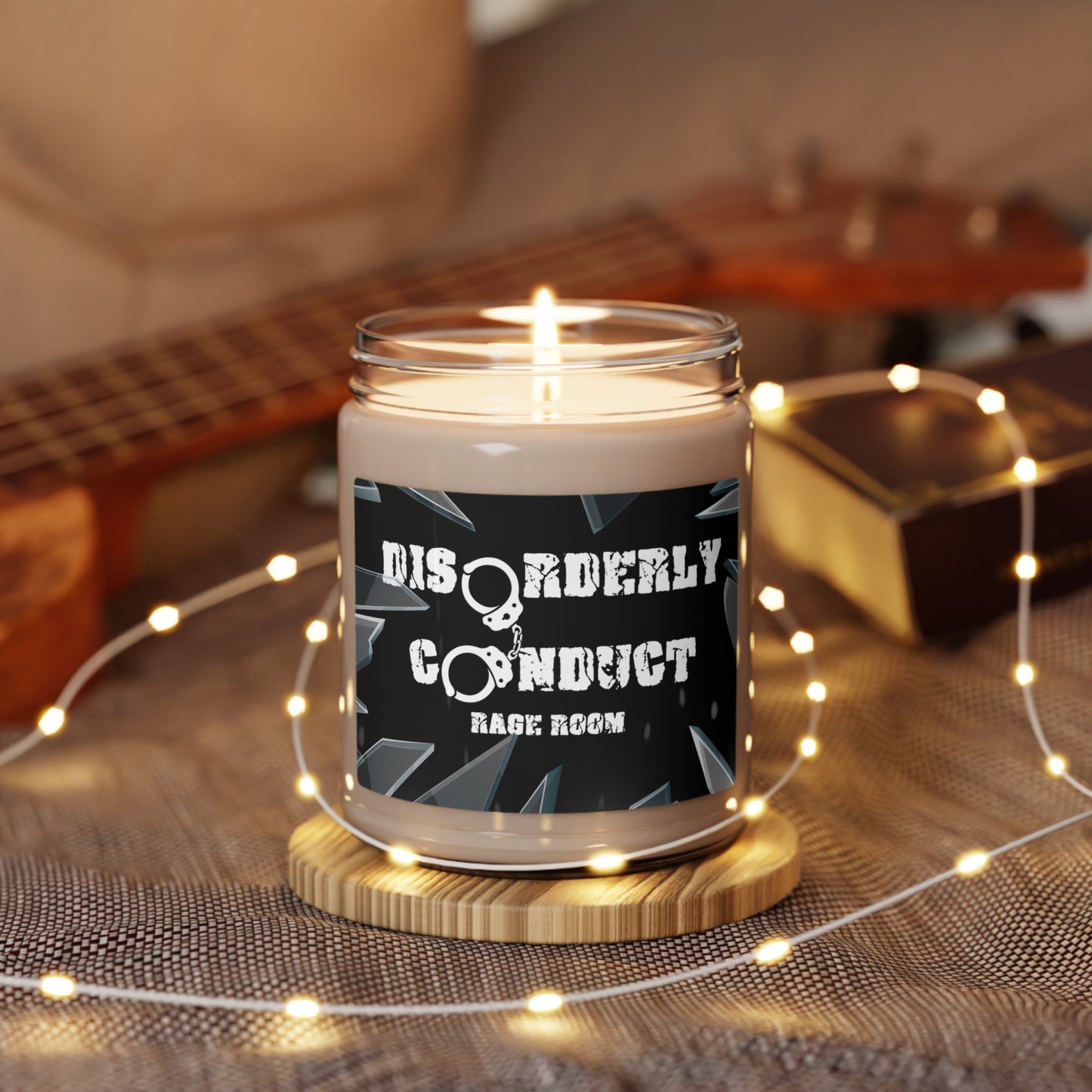 Soy Candle - DISORDERLY CONDUCT RAGE ROOMS - Scented, 9oz