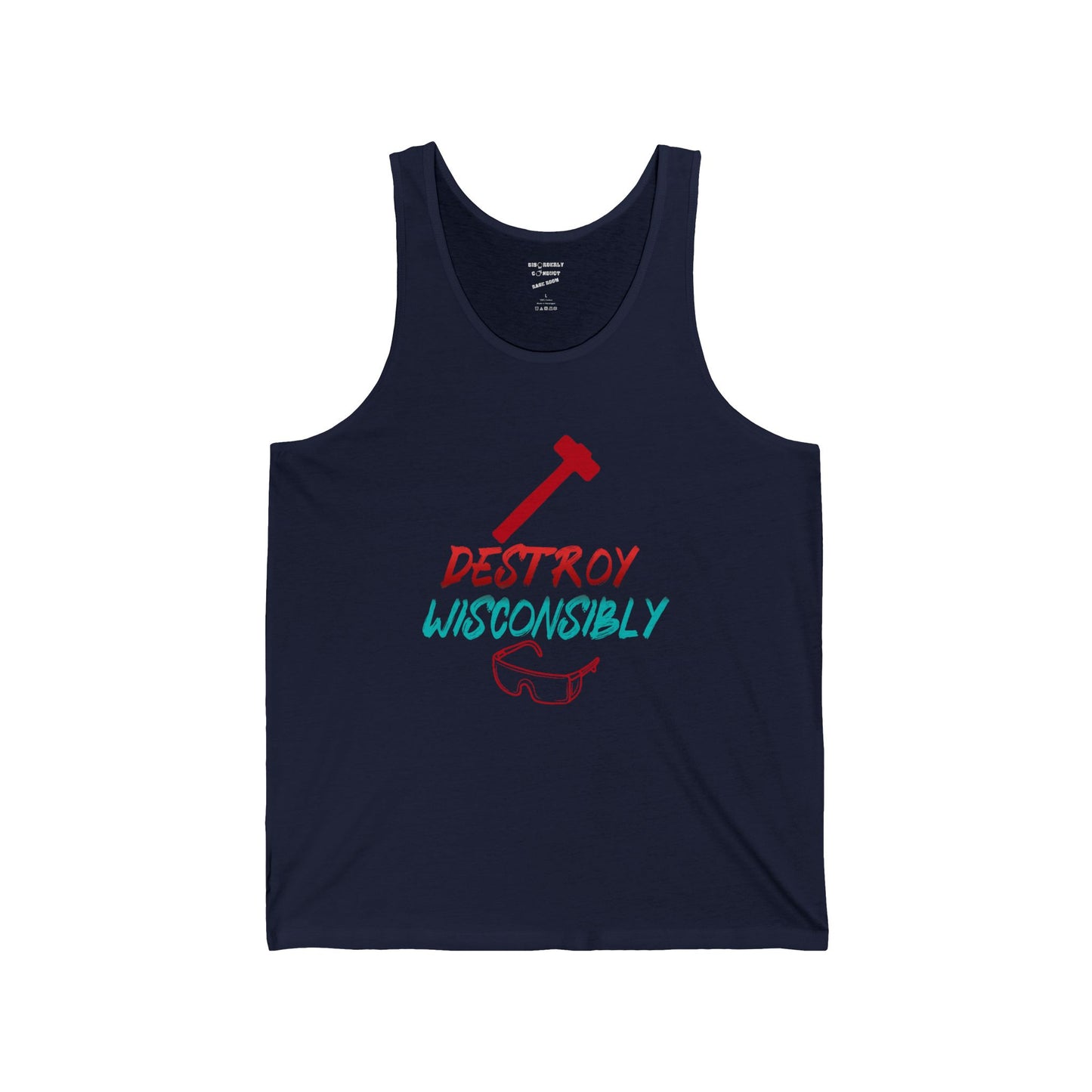 DCRR Custom Tank - Destroy Wisconsibly - Unisex Jersey Tank