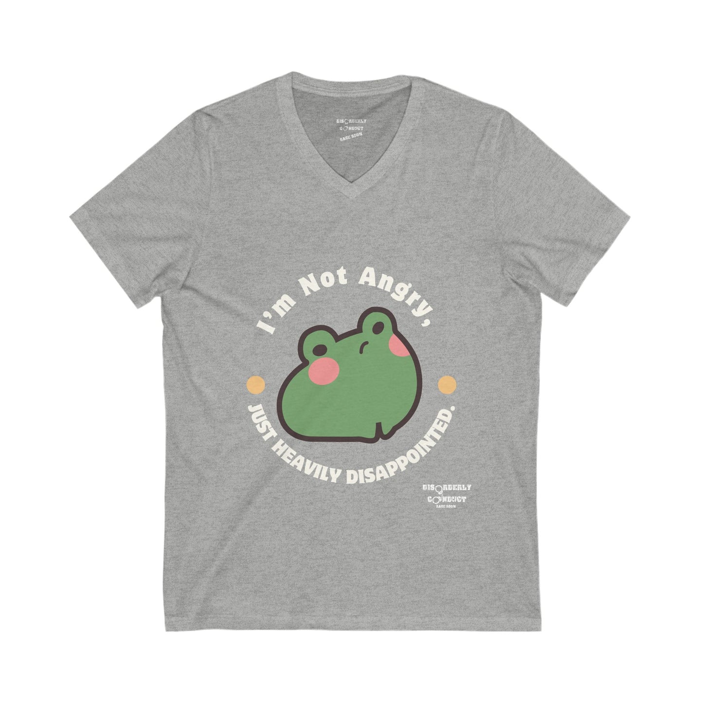 DCRR Custom Tee - I'm Not Angry, Just Heavily Disappointed (variety of animals!) - Unisex Jersey Short Sleeve V-Neck Tee