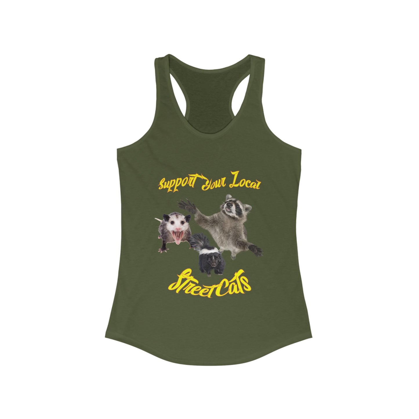Support Your Local Street Cats - Women's Ideal Racerback Tank