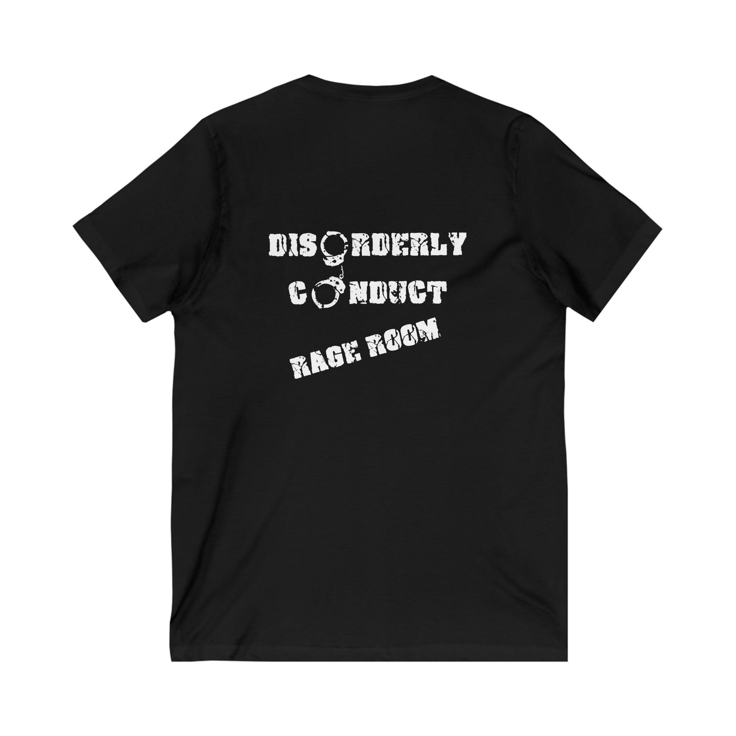 DCRR Custom Tee - My Boobs are big because I keep all my RAGE stored there - Unisex Jersey Short Sleeve V-Neck Tee