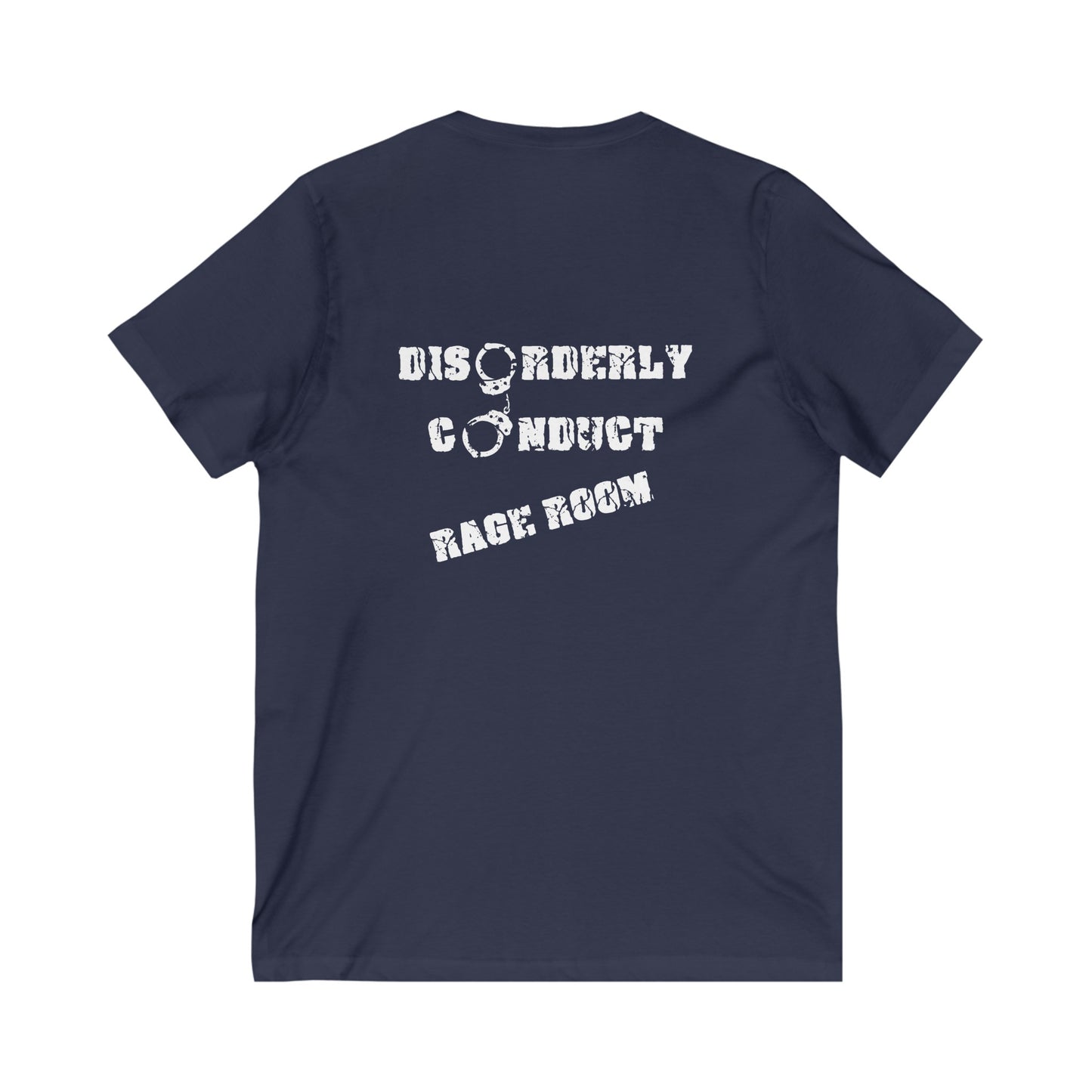 DCRR Custom Tee - My Boobs are big because I keep all my RAGE stored there - Unisex Jersey Short Sleeve V-Neck Tee