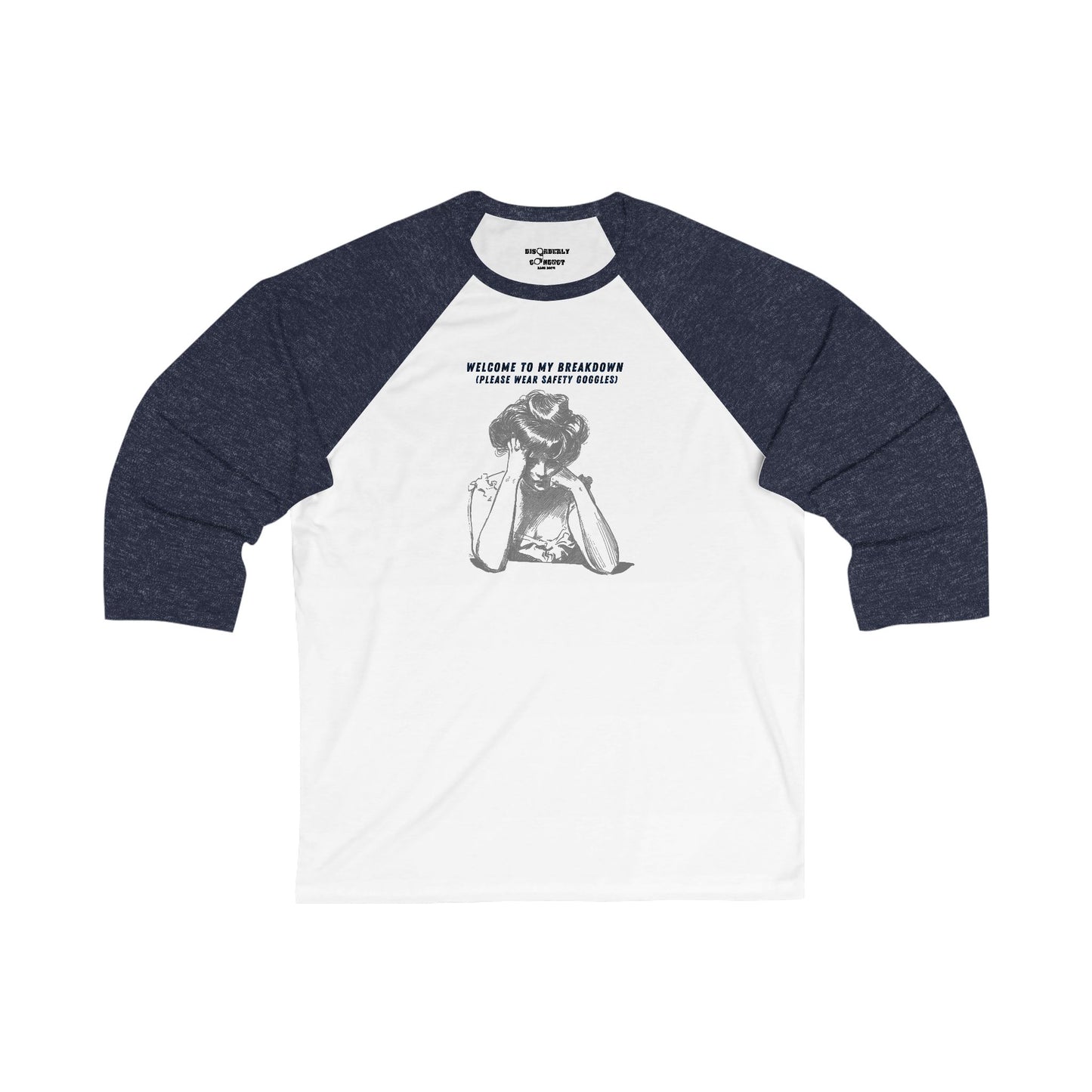 DCRR Custom Tee - Welcome to my Breakdown - Unisex 3\4 Sleeve Baseball Tee