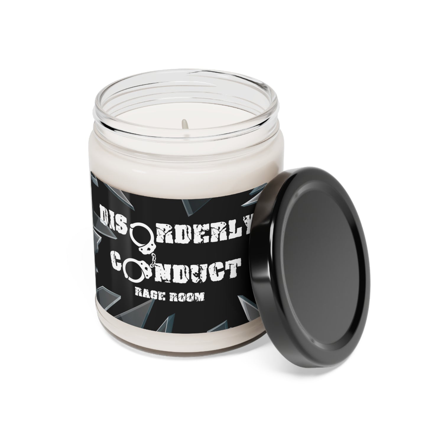 Soy Candle - DISORDERLY CONDUCT RAGE ROOMS - Scented, 9oz