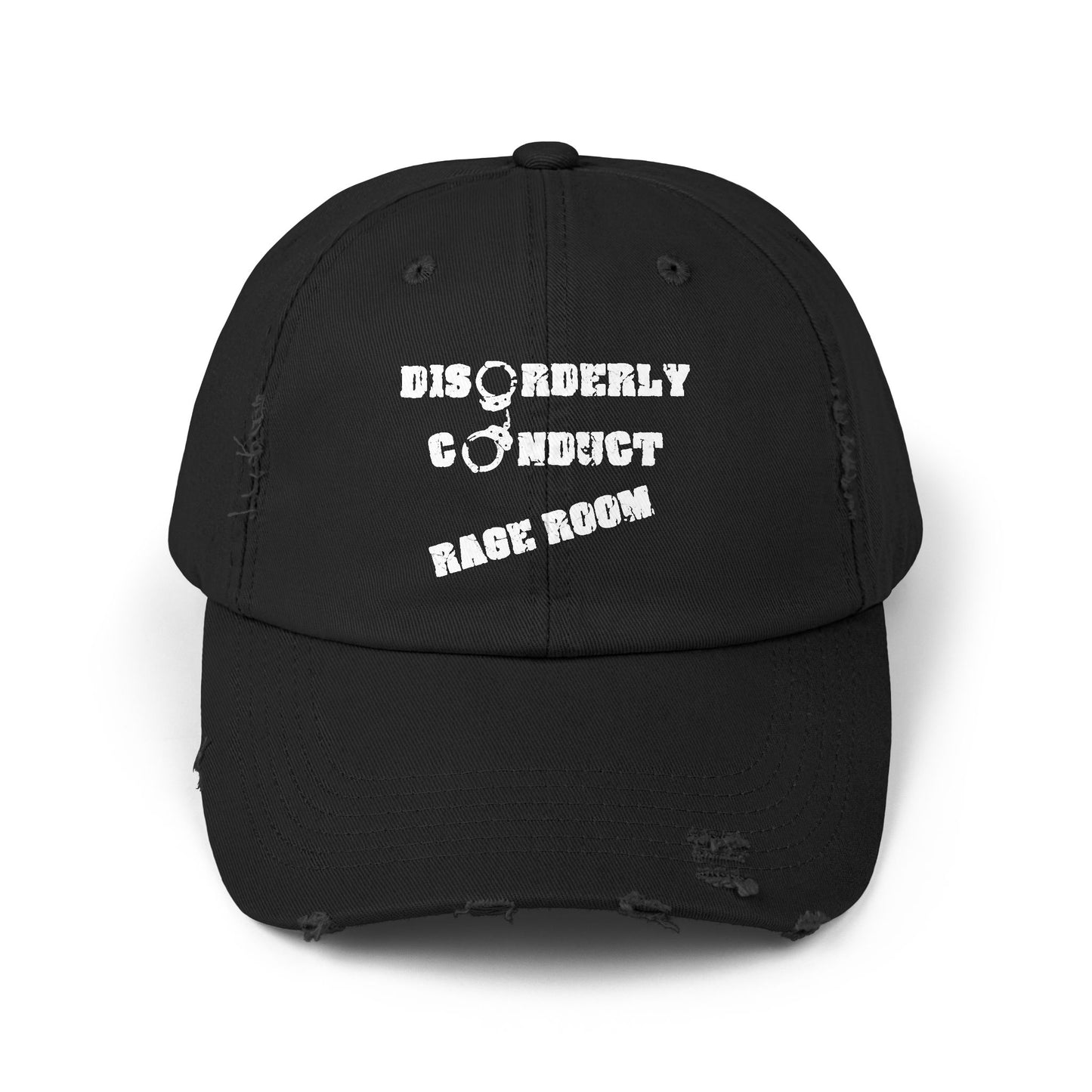 Disorderly Conduct Rage Rooms Unisex Distressed Cap