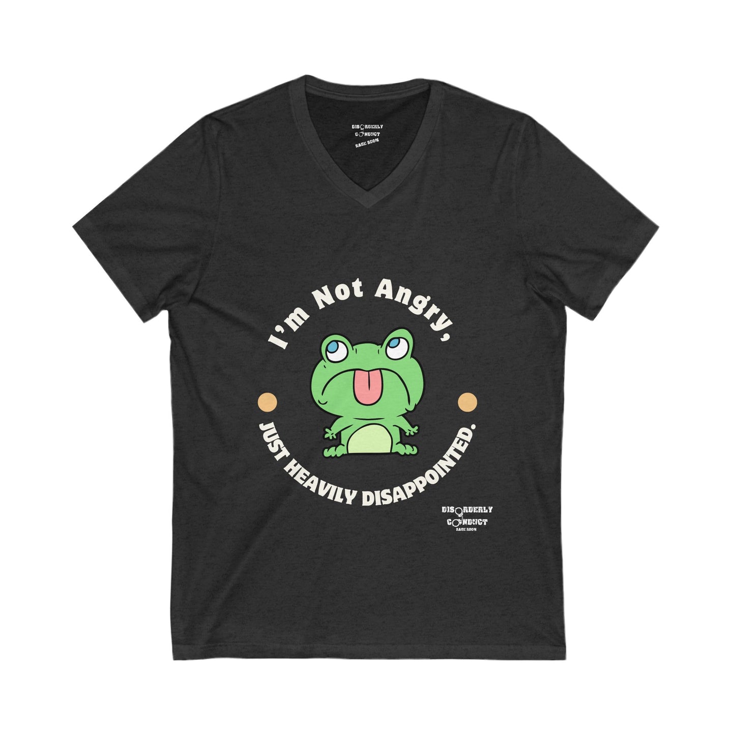 DCRR Custom Tee - I'm Not Angry, Just Heavily Disappointed (variety of animals!) - Unisex Jersey Short Sleeve V-Neck Tee
