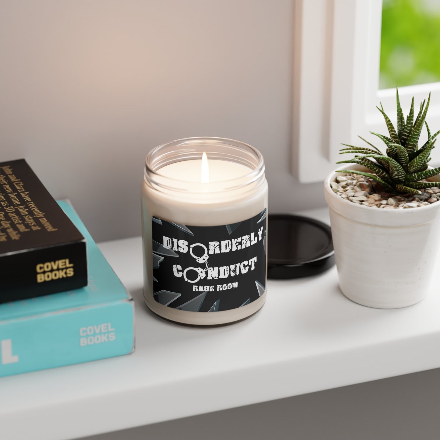 Soy Candle - DISORDERLY CONDUCT RAGE ROOMS - Scented, 9oz