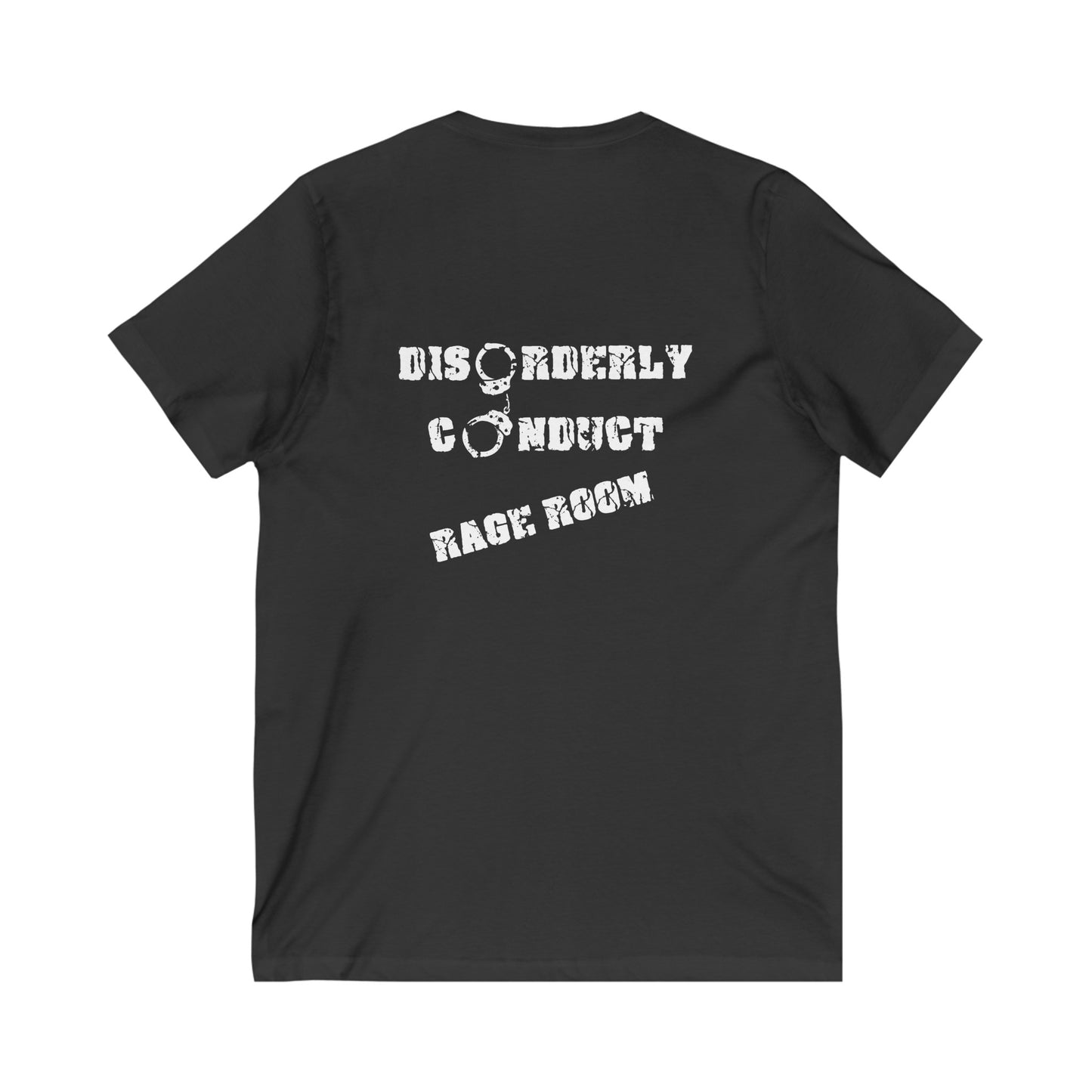 DCRR Custom Tee - My Boobs are big because I keep all my RAGE stored there - Unisex Jersey Short Sleeve V-Neck Tee