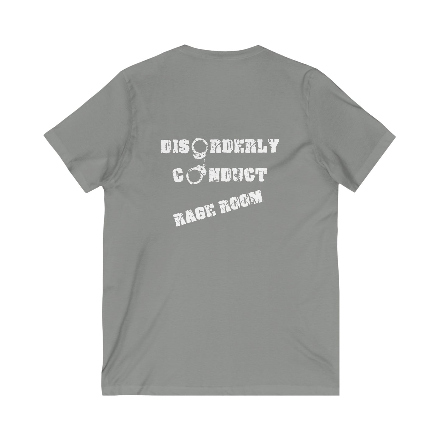 DCRR Custom Tee - My Boobs are big because I keep all my RAGE stored there - Unisex Jersey Short Sleeve V-Neck Tee
