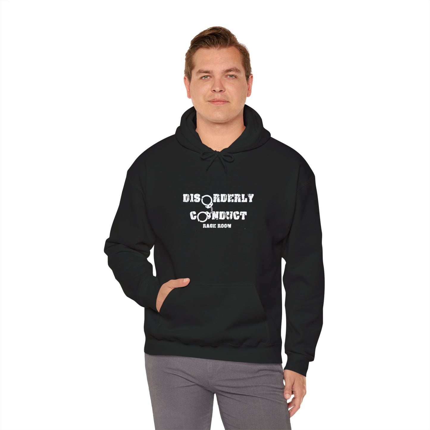 * Disorderly Conduct Rage Rooms *Better Than Therapy* Unisex Heavy Blend™ Hooded Sweatshirt