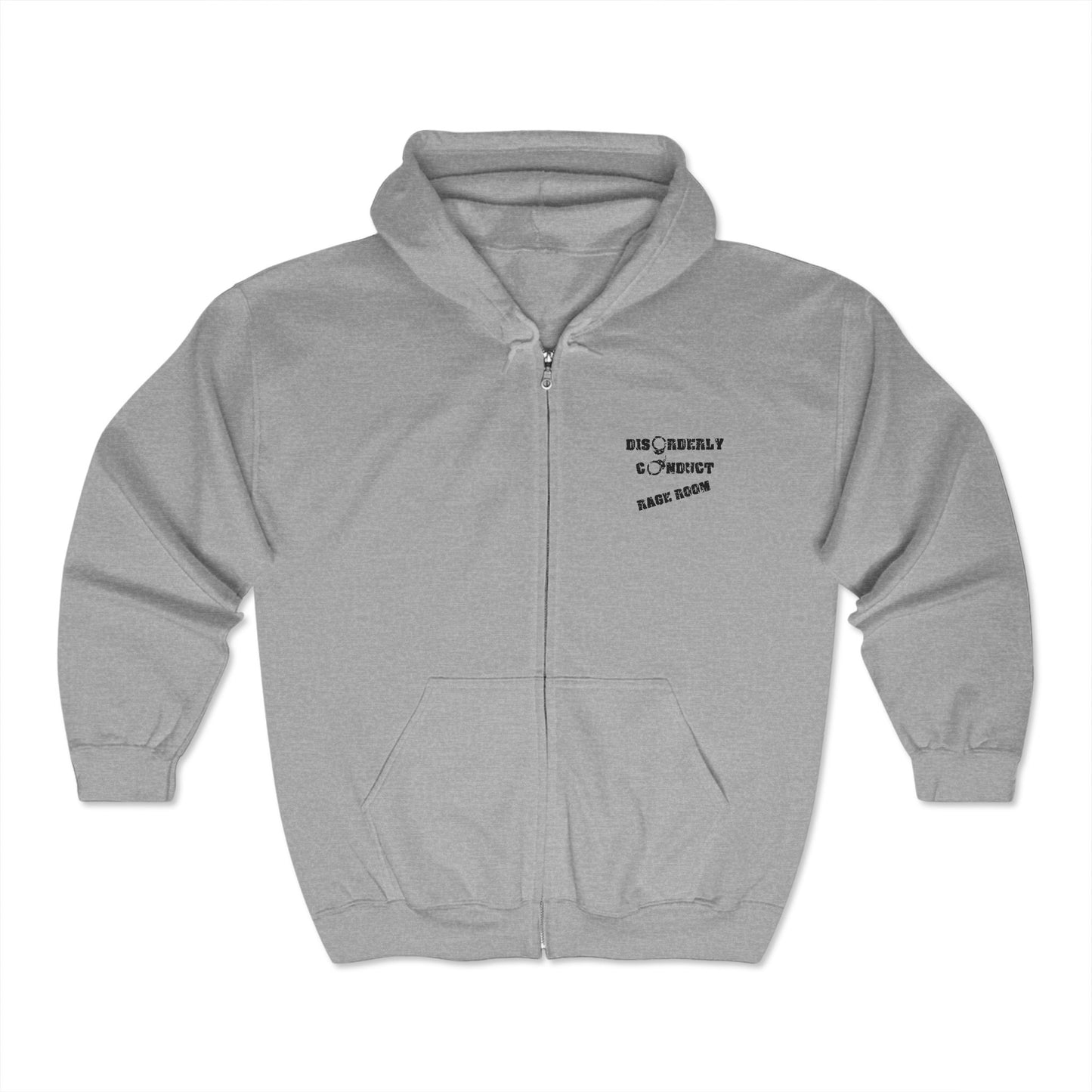 DISORDERLY CONDUCT RAGE ROOMS Unisex Heavy Blend™ Full Zip Hooded Sweatshirt