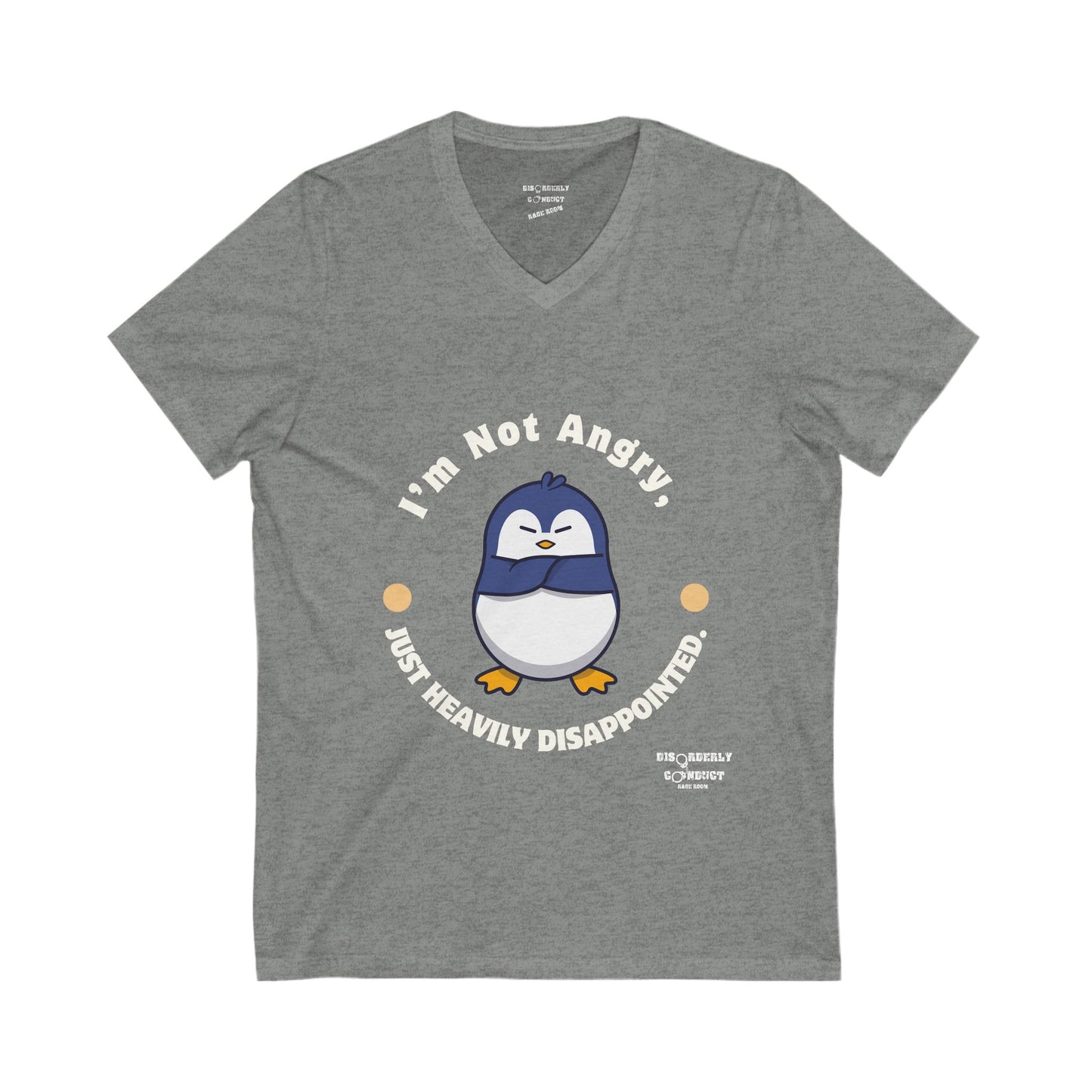 DCRR Custom Tee - I'm Not Angry, Just Heavily Disappointed (variety of animals!) - Unisex Jersey Short Sleeve V-Neck Tee