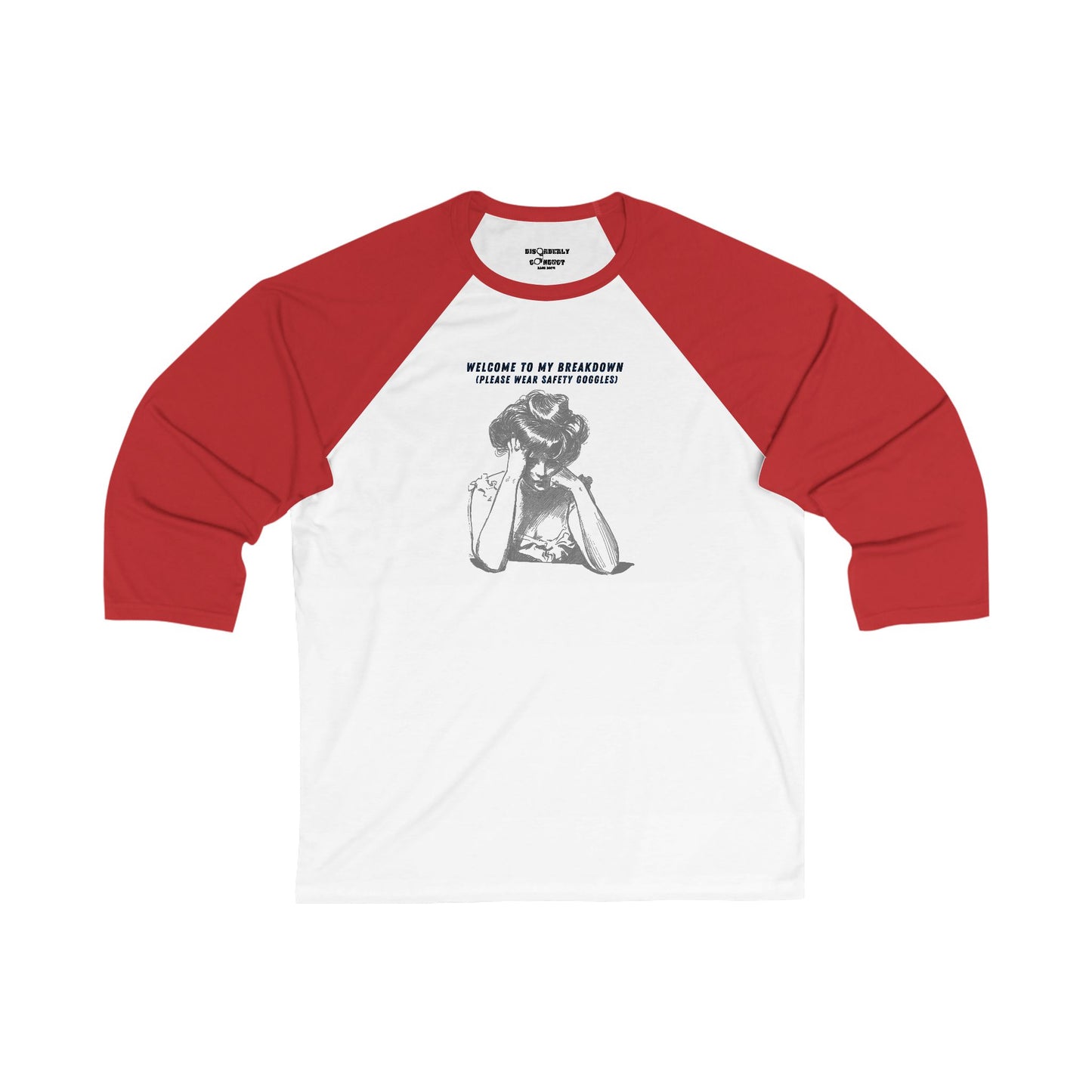 DCRR Custom Tee - Welcome to my Breakdown - Unisex 3\4 Sleeve Baseball Tee