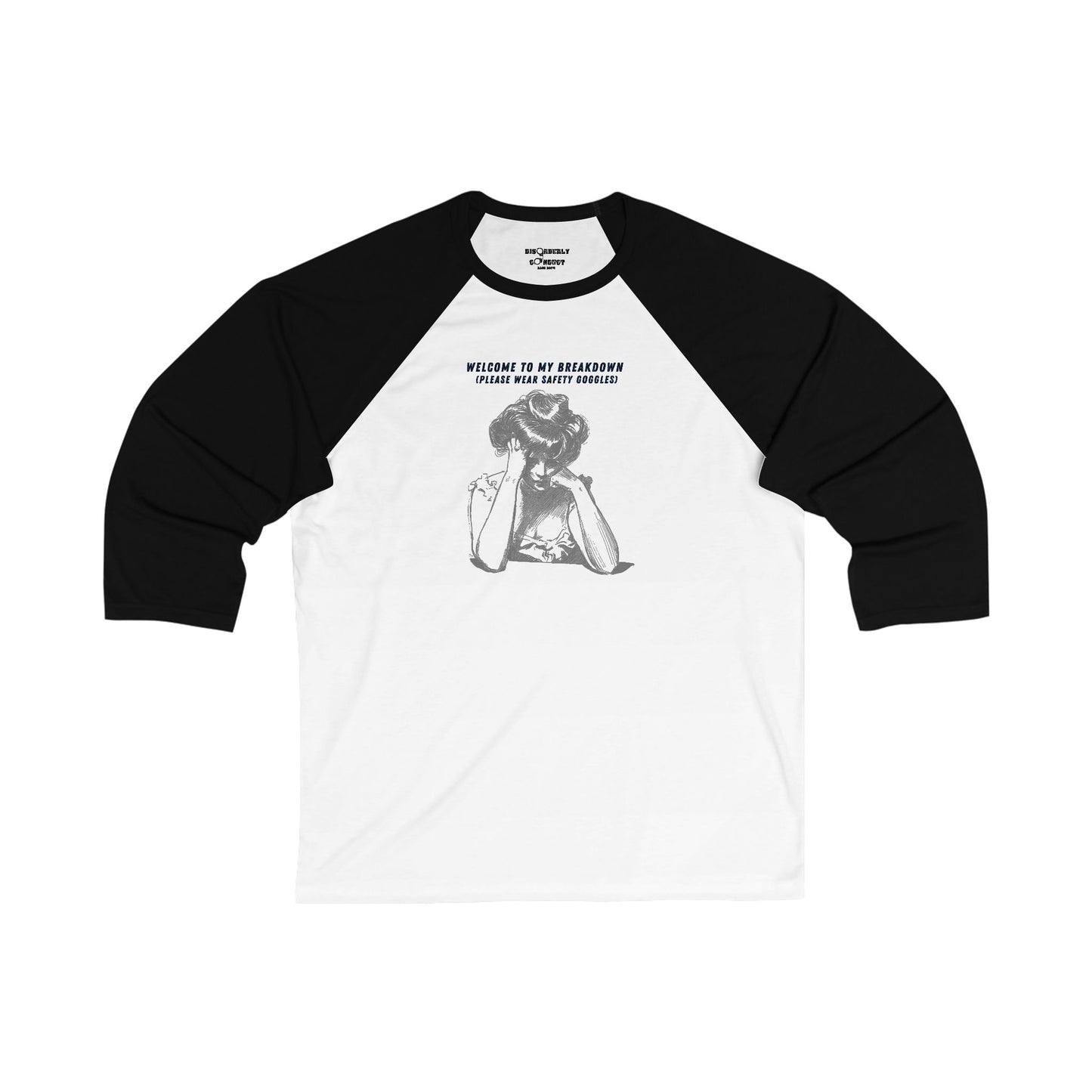 DCRR Custom Tee - Welcome to my Breakdown - Unisex 3\4 Sleeve Baseball Tee
