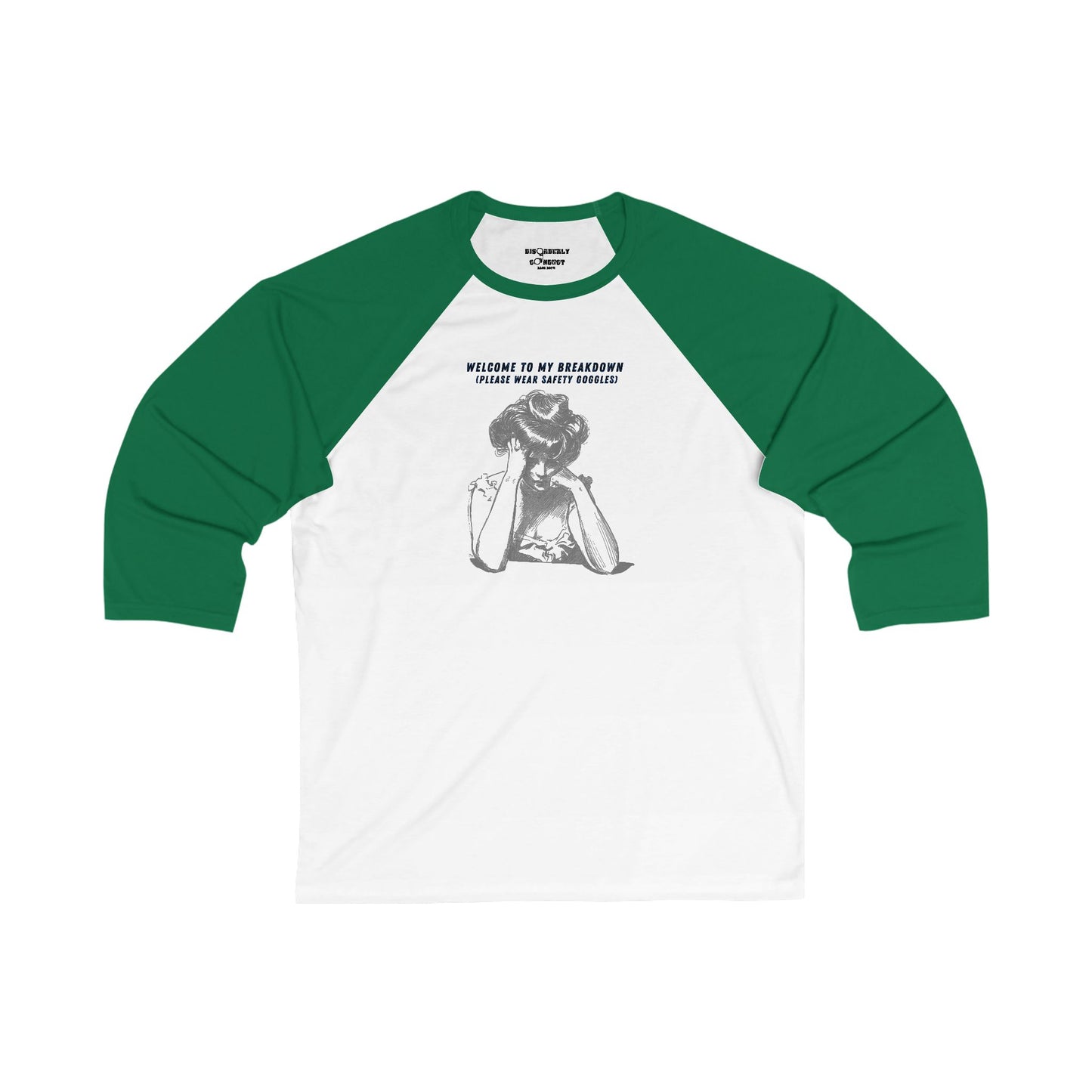 DCRR Custom Tee - Welcome to my Breakdown - Unisex 3\4 Sleeve Baseball Tee