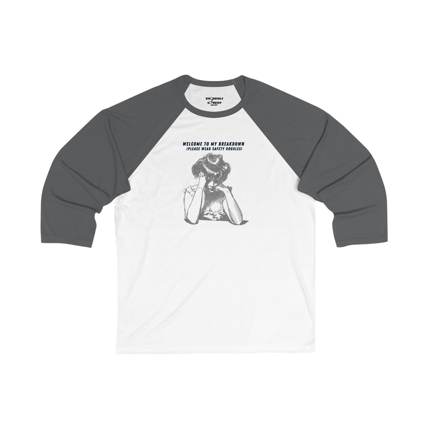 DCRR Custom Tee - Welcome to my Breakdown - Unisex 3\4 Sleeve Baseball Tee