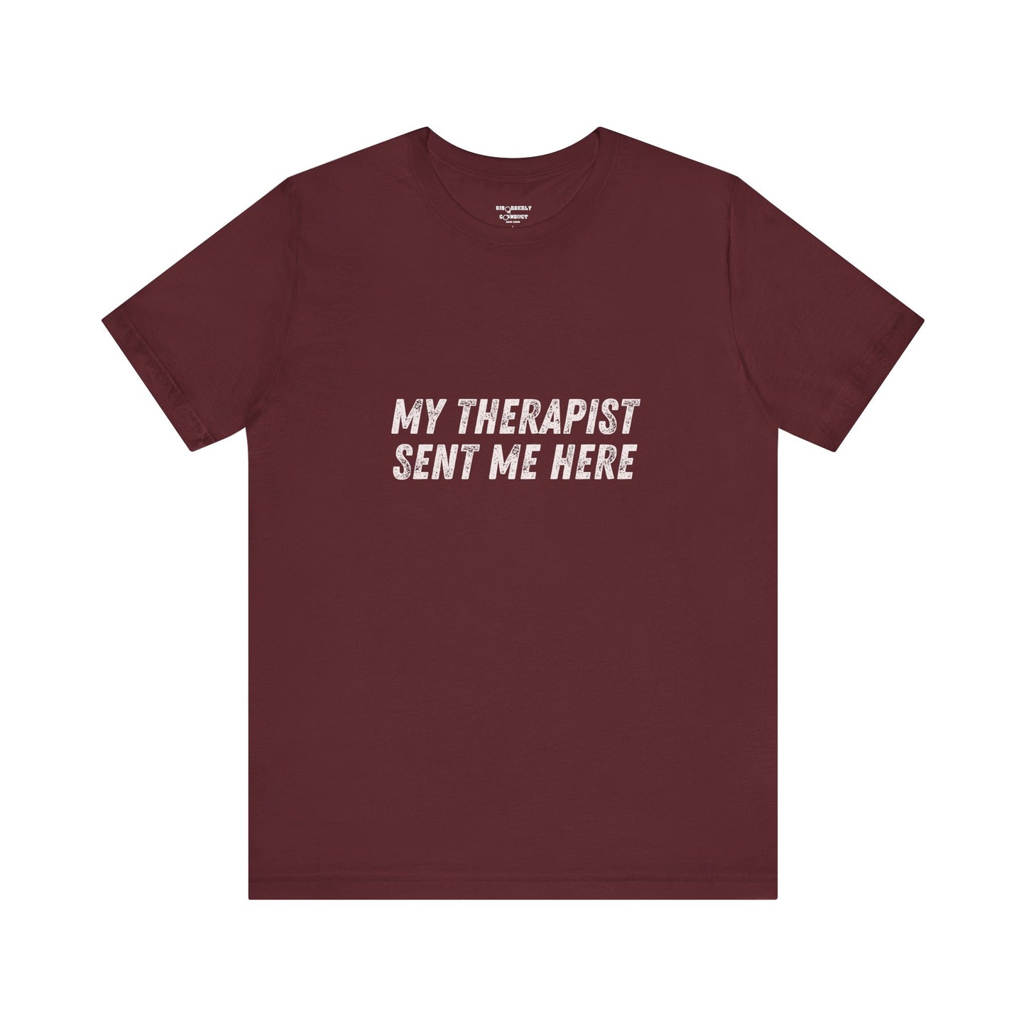 * Funny Rage Room T-Shirt – “My Therapist Sent Me Here” Stress Relief Shirt – Smash Therapy Apparel