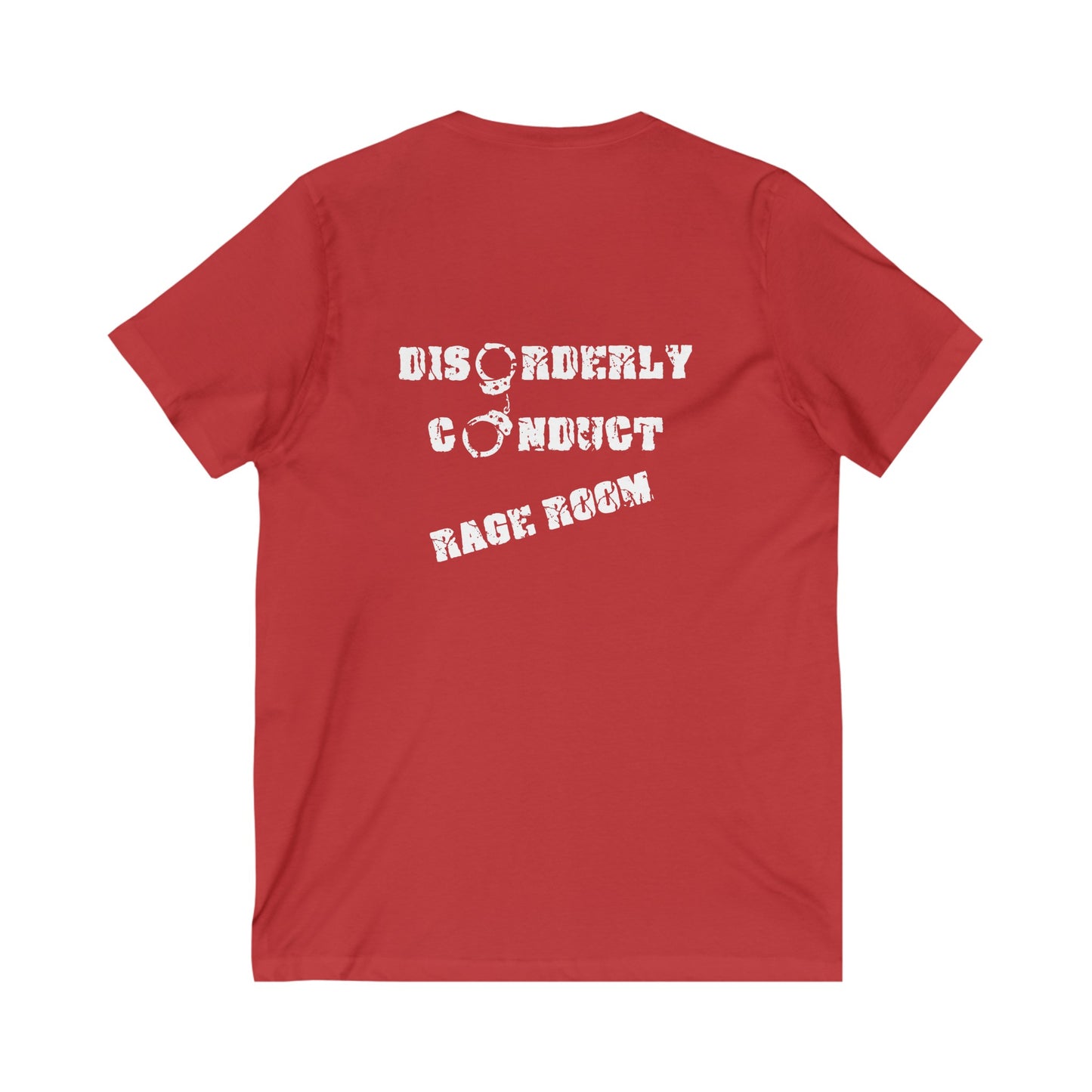 DCRR Custom Tee - My Boobs are big because I keep all my RAGE stored there - Unisex Jersey Short Sleeve V-Neck Tee