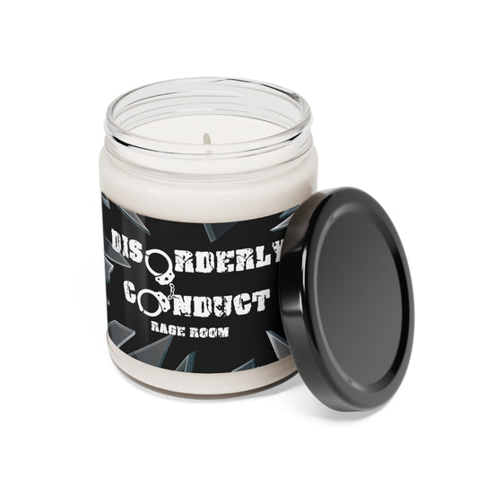 Soy Candle - DISORDERLY CONDUCT RAGE ROOMS - Scented, 9oz