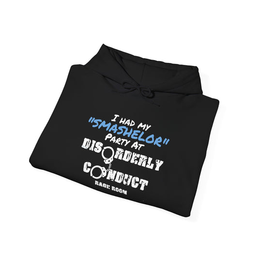 SMASHELOR PARTY At Disorderly Conduct Rage Rooms Unisex Heavy Blend™ Hooded Sweatshirt