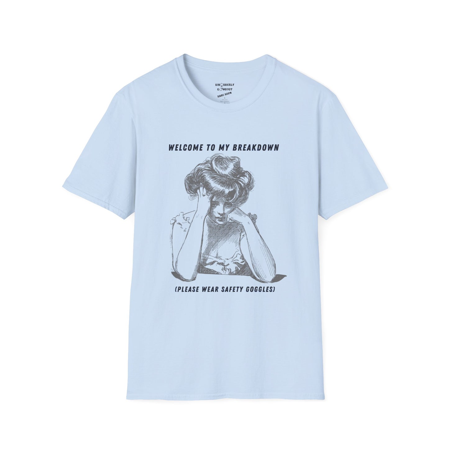 * Rage Room Breakdown T-Shirt – “Welcome to My Breakdown” Funny Mental Health & Stress Relief Shirt