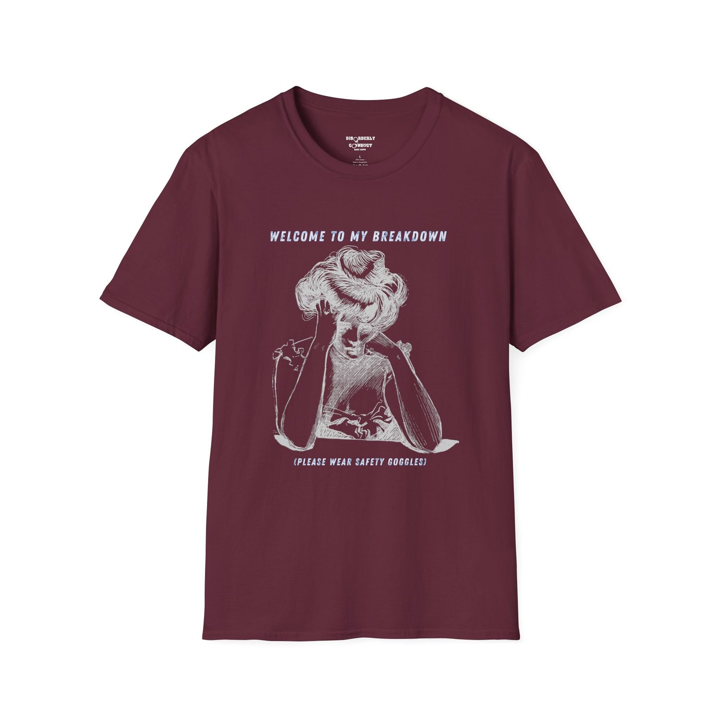 * Rage Room Breakdown T-Shirt – “Welcome to My Breakdown” Funny Mental Health & Stress Relief Shirt
