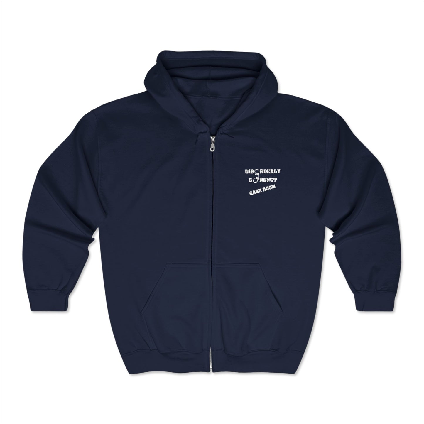 DISORDERLY CONDUCT RAGE ROOMS Unisex Heavy Blend™ Full Zip Hooded Sweatshirt