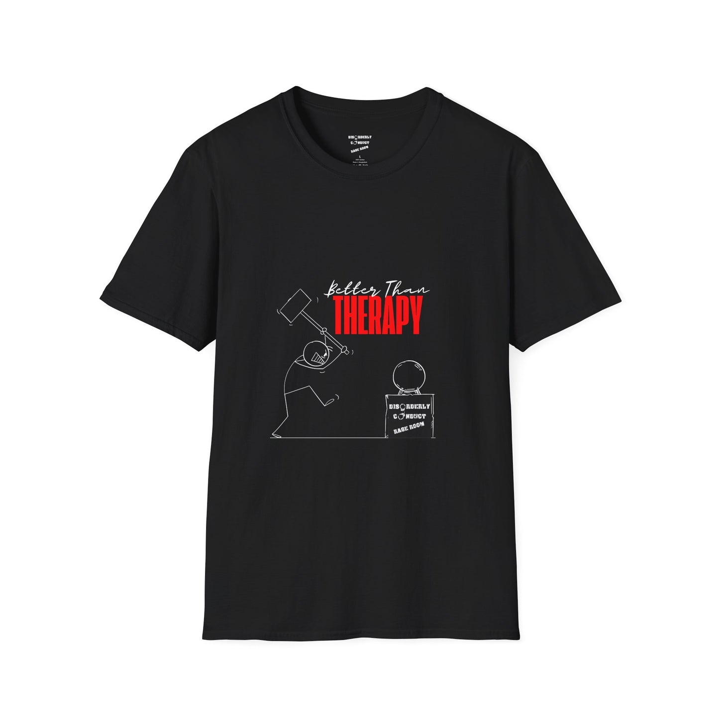 Rage Room Therapy T-Shirt – “Better Than Therapy” Funny Stress Relief Shirt – Smash Room Apparel