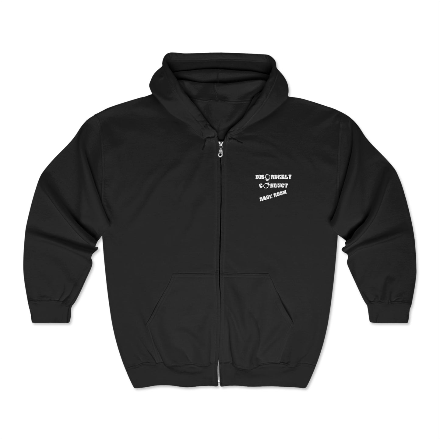DISORDERLY CONDUCT RAGE ROOMS Unisex Heavy Blend™ Full Zip Hooded Sweatshirt
