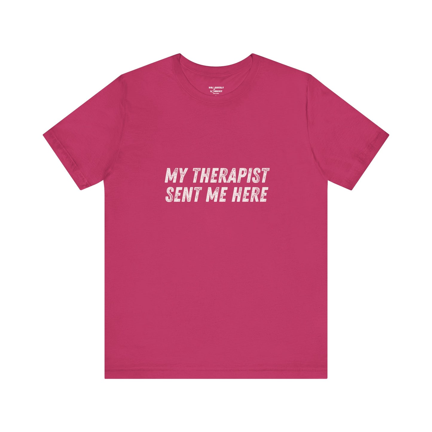 * Funny Rage Room T-Shirt – “My Therapist Sent Me Here” Stress Relief Shirt – Smash Therapy Apparel