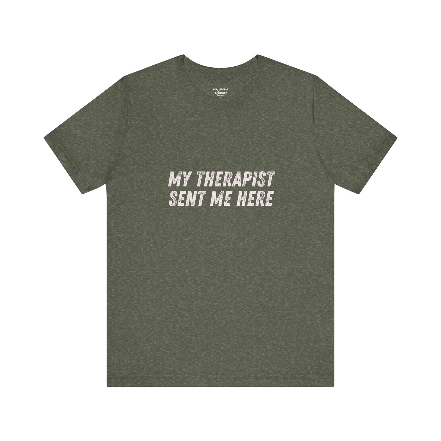 * Funny Rage Room T-Shirt – “My Therapist Sent Me Here” Stress Relief Shirt – Smash Therapy Apparel