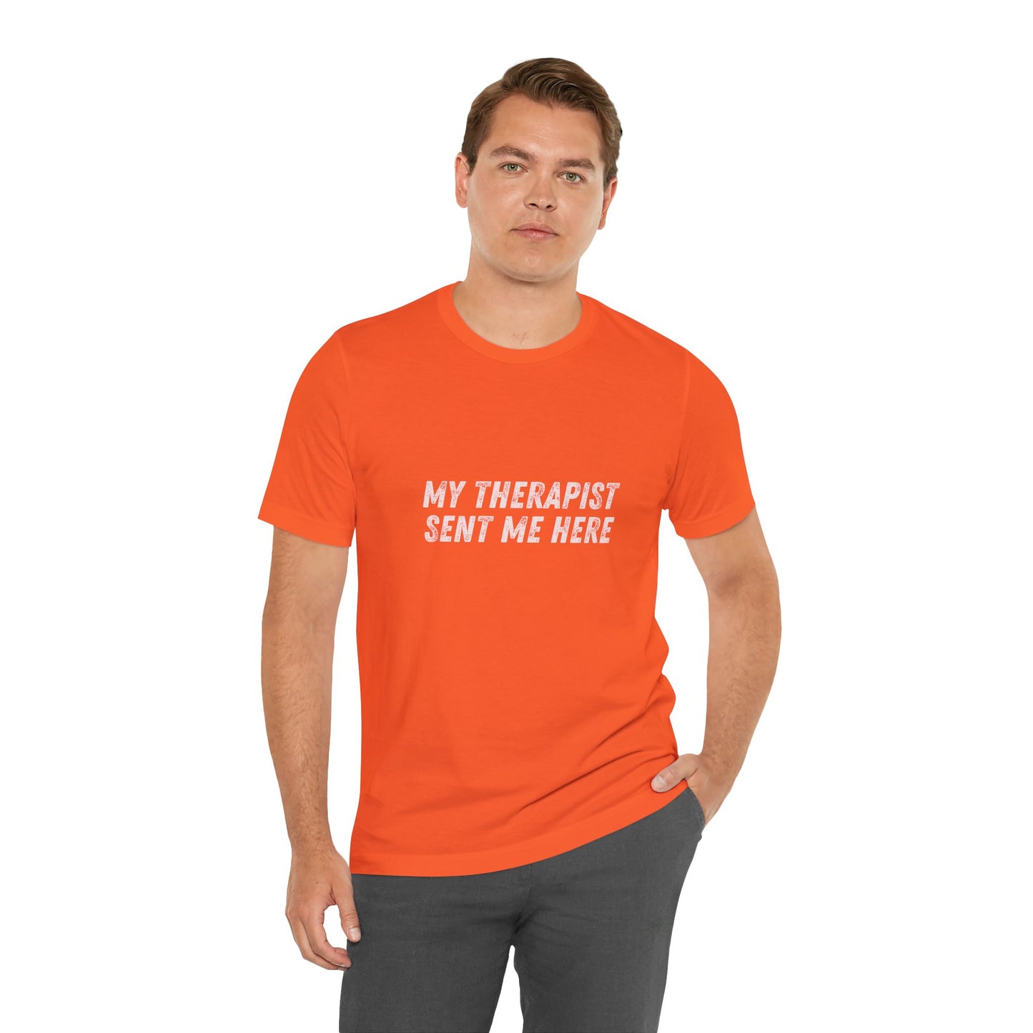 * Funny Rage Room T-Shirt – “My Therapist Sent Me Here” Stress Relief Shirt – Smash Therapy Apparel