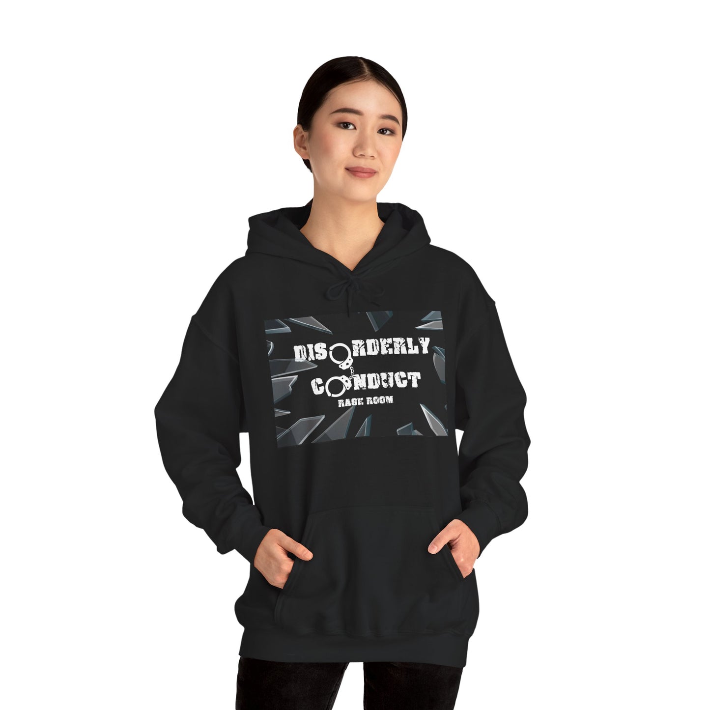 * Disorderly Conduct Rage Room Hoodie – Smash Therapy Sweatshirt – Stress Relief Apparel | Disorderly Conduct Rage Rooms