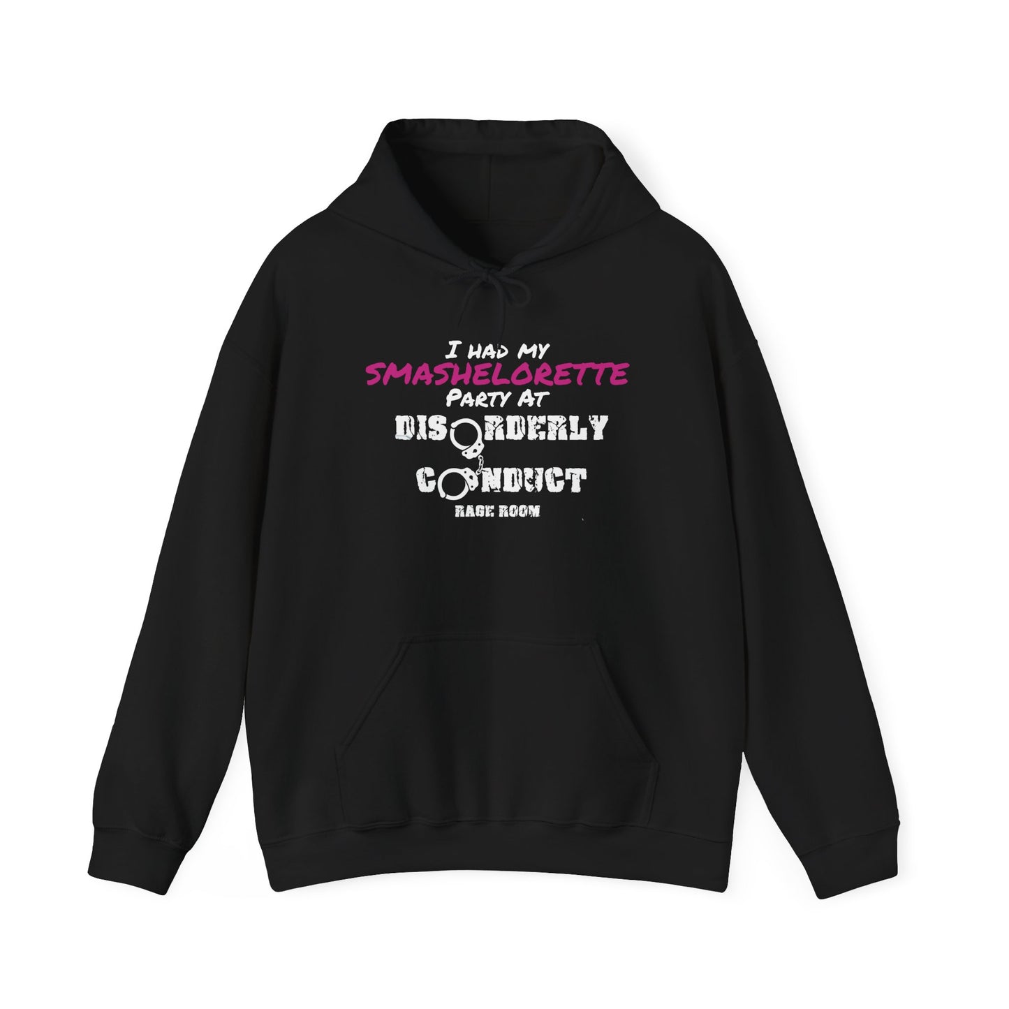 SMASHELORETTE PARTY At Disorderly Conduct Rage Rooms Unisex Heavy Blend™ Hooded Sweatshirt