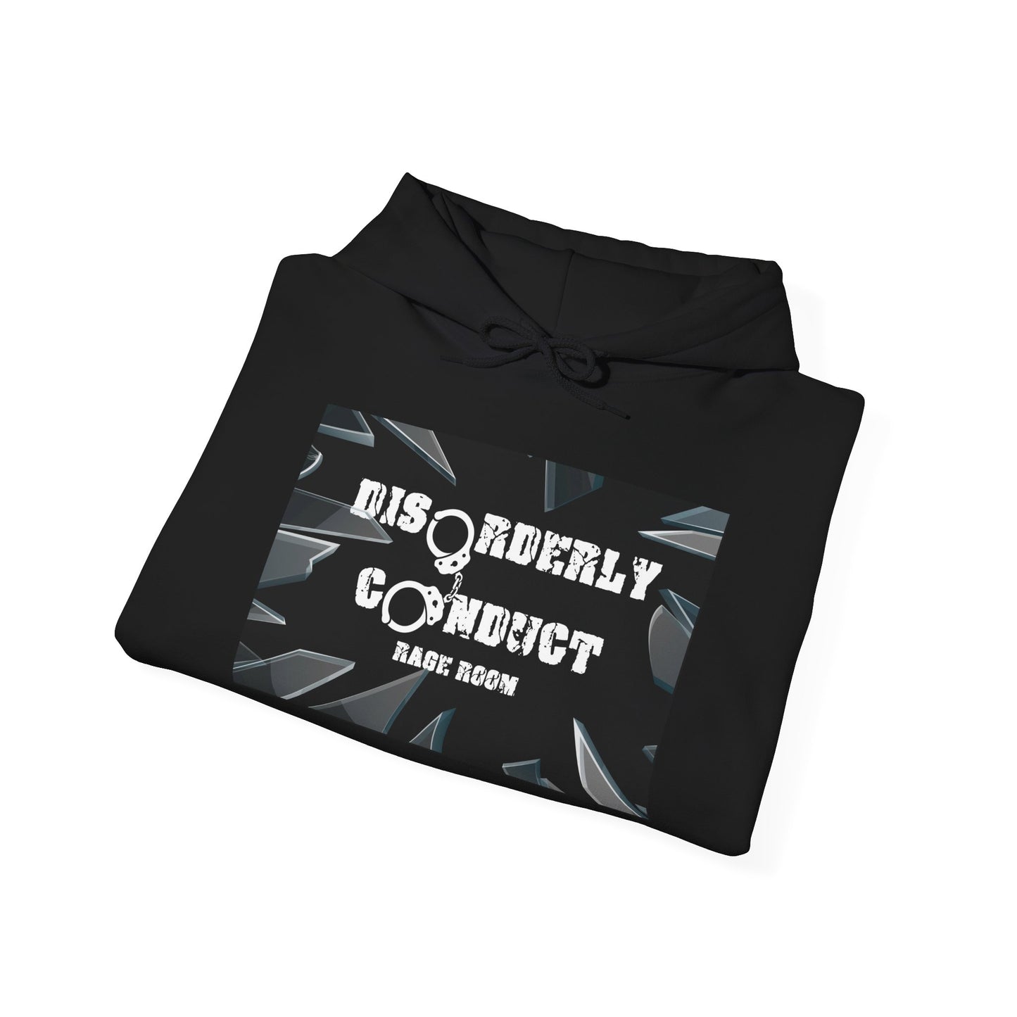 * Disorderly Conduct Rage Room Hoodie – Smash Therapy Sweatshirt – Stress Relief Apparel | Disorderly Conduct Rage Rooms