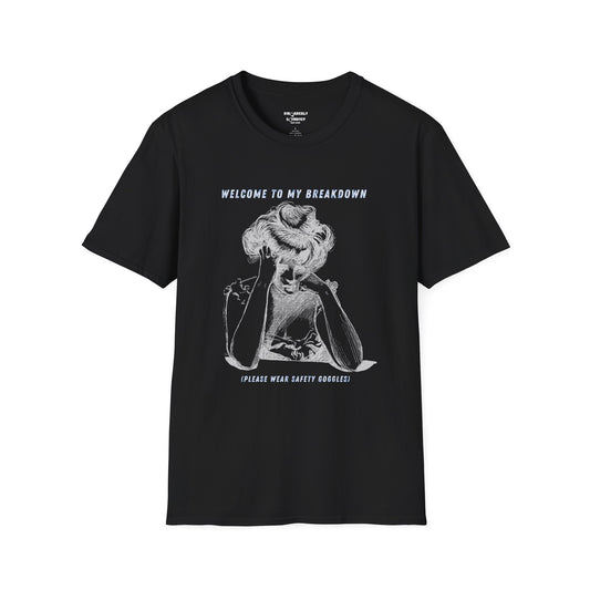 * Rage Room Breakdown T-Shirt – “Welcome to My Breakdown” Funny Mental Health & Stress Relief Shirt