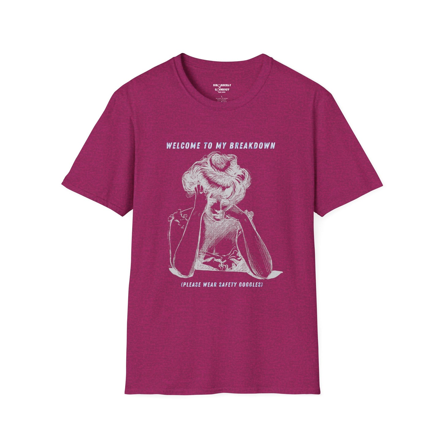 * Rage Room Breakdown T-Shirt – “Welcome to My Breakdown” Funny Mental Health & Stress Relief Shirt