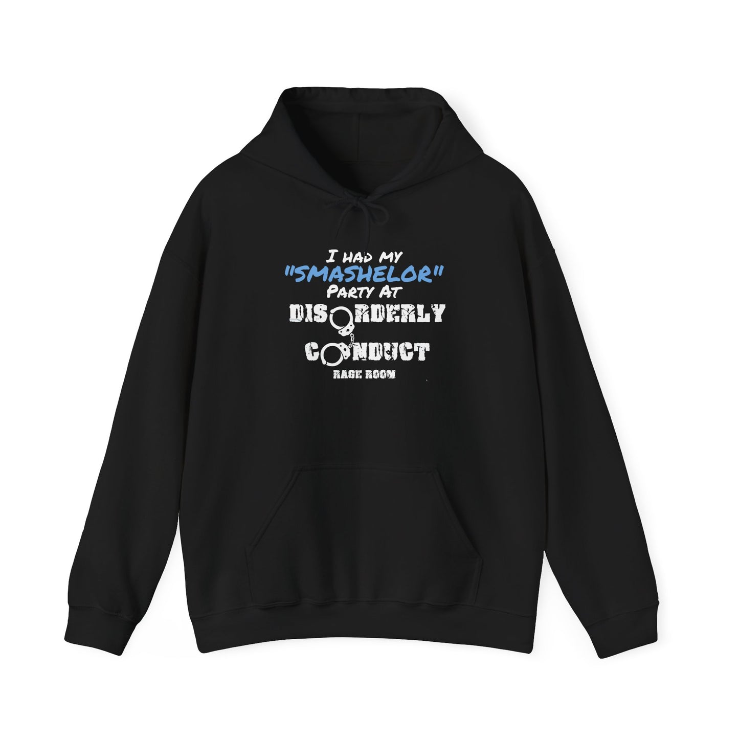 SMASHELOR PARTY At Disorderly Conduct Rage Rooms Unisex Heavy Blend™ Hooded Sweatshirt