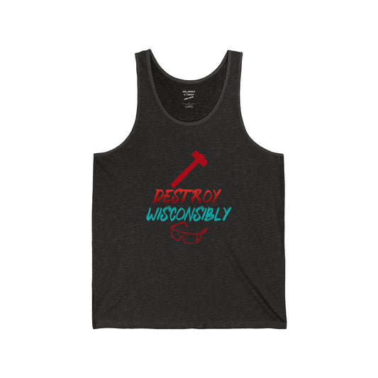 DCRR Custom Tank - Destroy Wisconsibly - Unisex Jersey Tank