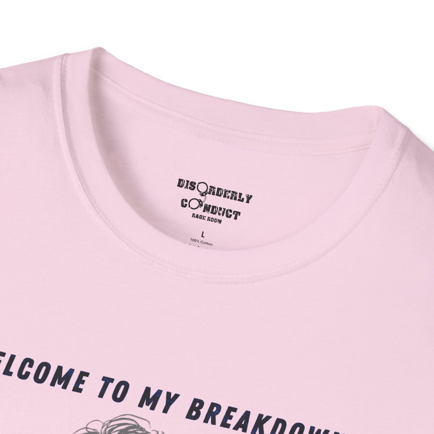 * Rage Room Breakdown T-Shirt – “Welcome to My Breakdown” Funny Mental Health & Stress Relief Shirt