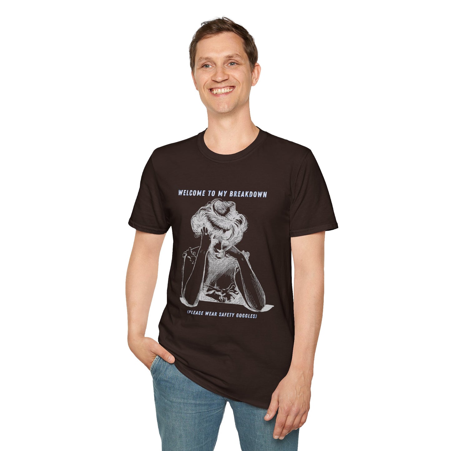* Rage Room Breakdown T-Shirt – “Welcome to My Breakdown” Funny Mental Health & Stress Relief Shirt