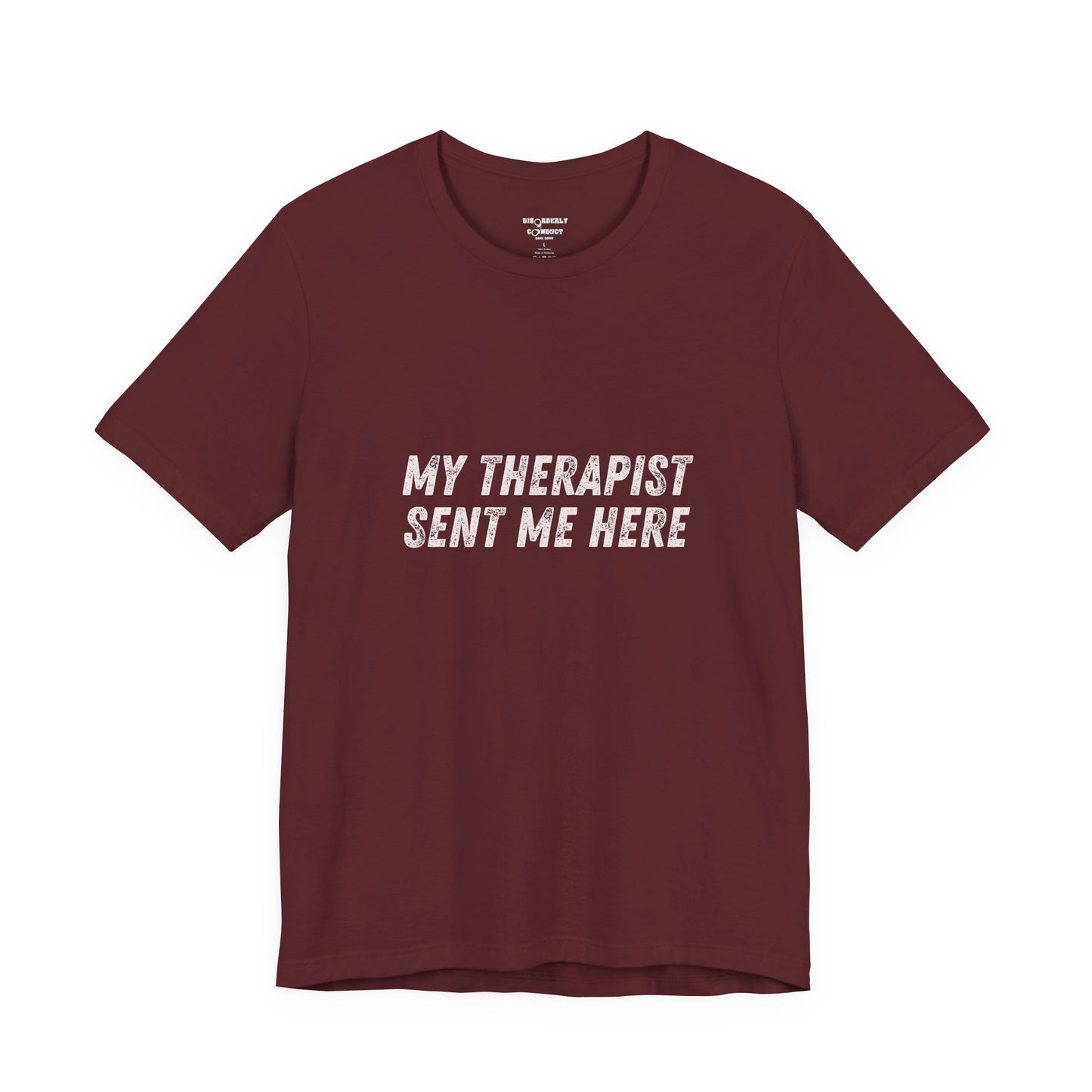 * Funny Rage Room T-Shirt – “My Therapist Sent Me Here” Stress Relief Shirt – Smash Therapy Apparel