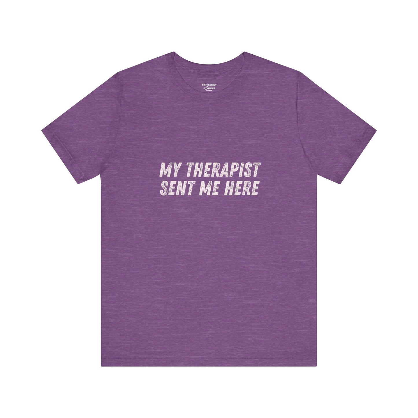 * Funny Rage Room T-Shirt – “My Therapist Sent Me Here” Stress Relief Shirt – Smash Therapy Apparel