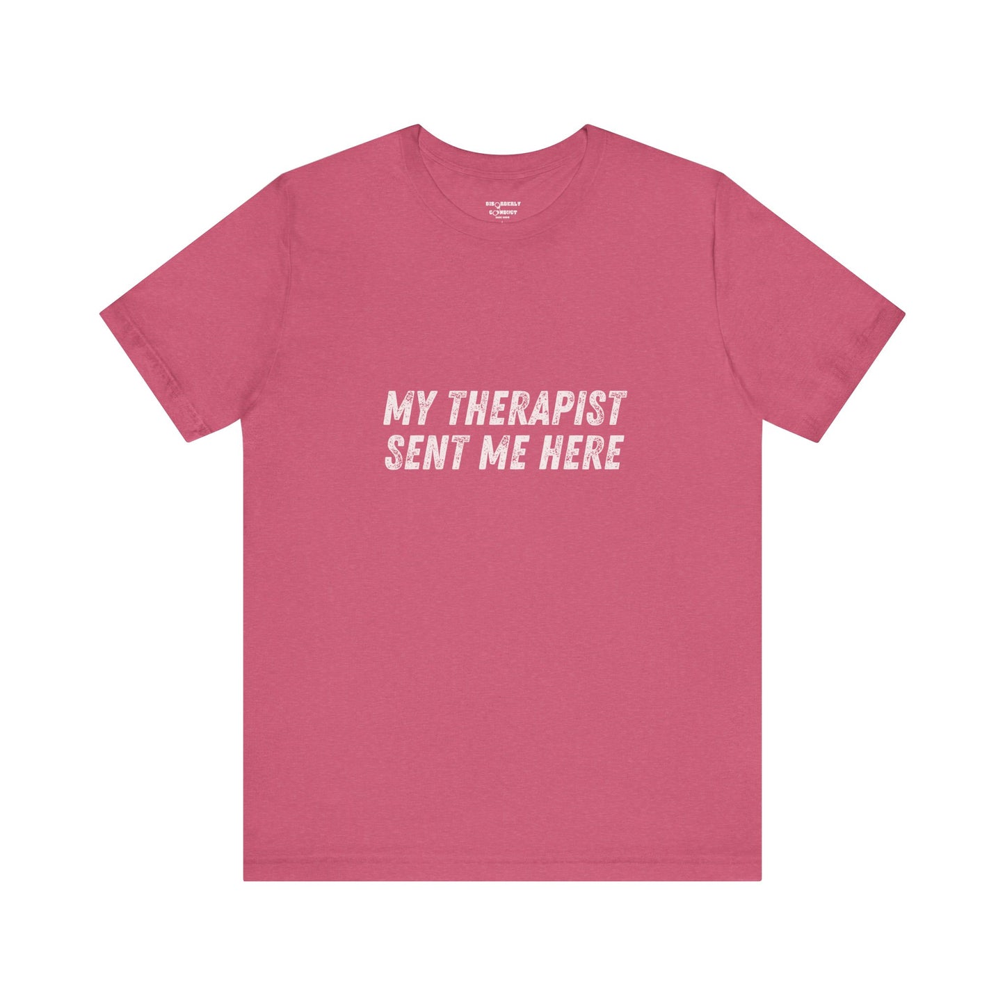 * Funny Rage Room T-Shirt – “My Therapist Sent Me Here” Stress Relief Shirt – Smash Therapy Apparel