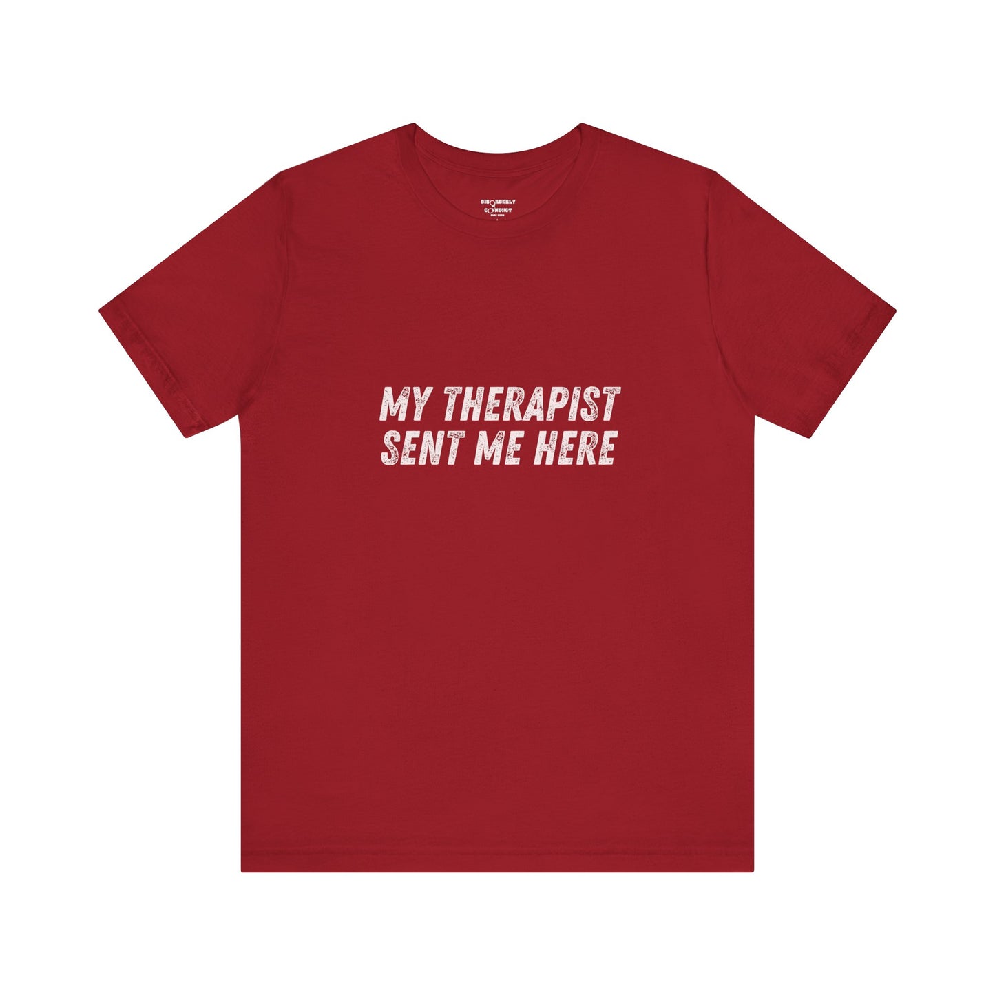 * Funny Rage Room T-Shirt – “My Therapist Sent Me Here” Stress Relief Shirt – Smash Therapy Apparel