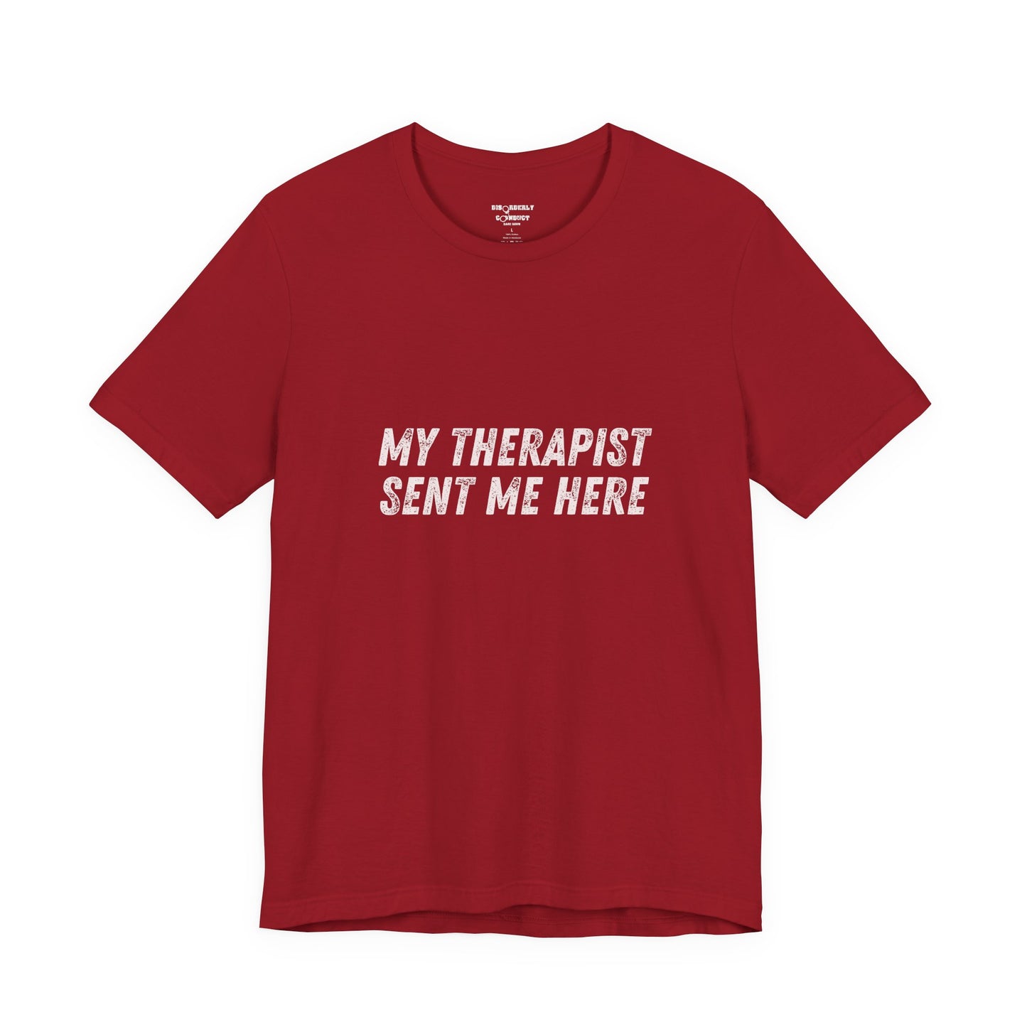 * Funny Rage Room T-Shirt – “My Therapist Sent Me Here” Stress Relief Shirt – Smash Therapy Apparel
