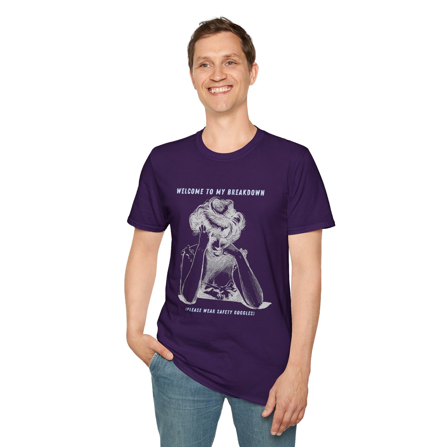 * Rage Room Breakdown T-Shirt – “Welcome to My Breakdown” Funny Mental Health & Stress Relief Shirt
