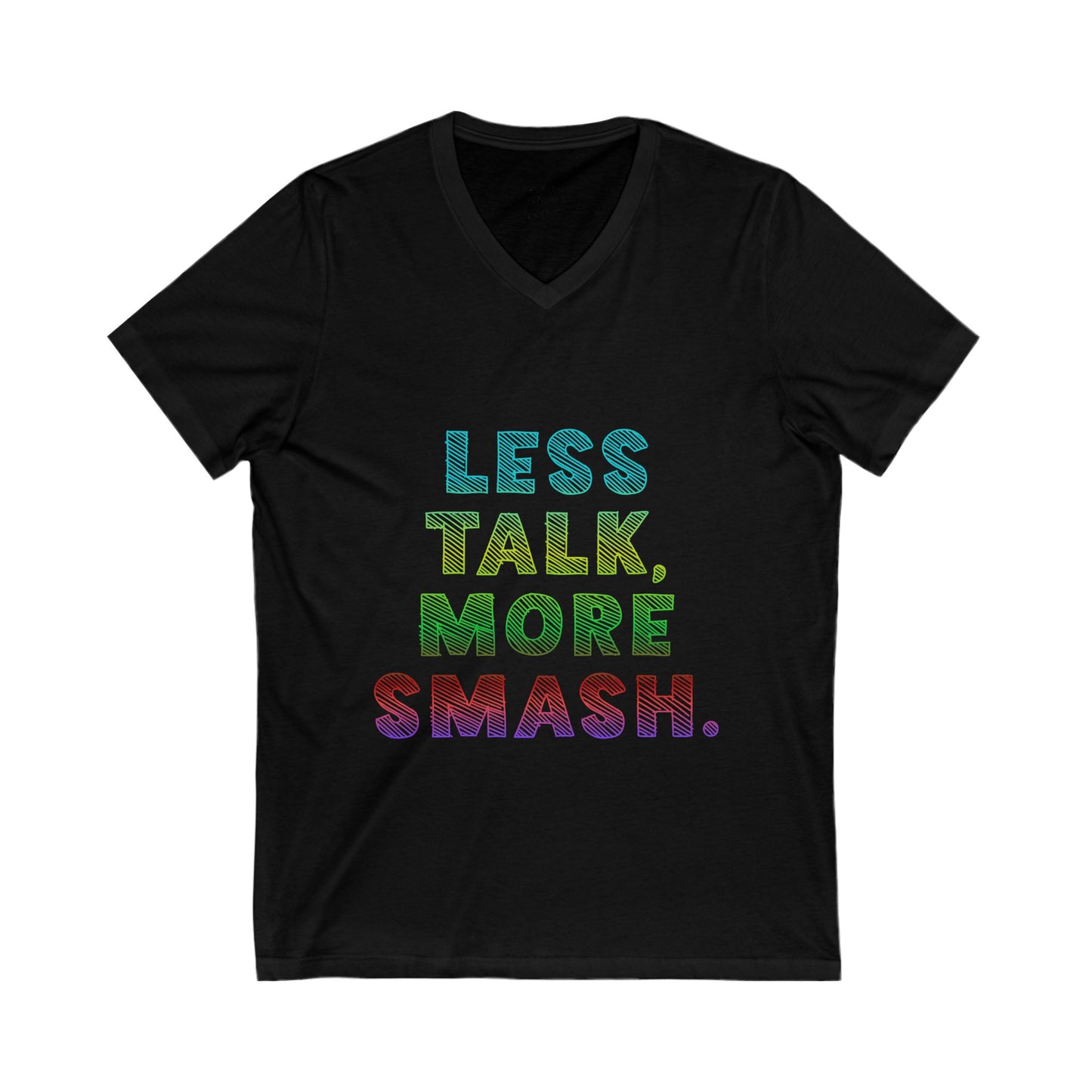 Disorderly Conduct Rage Rooms - Less Talk. More Smash. - Unisex Jersey Short Sleeve V-Neck Tee