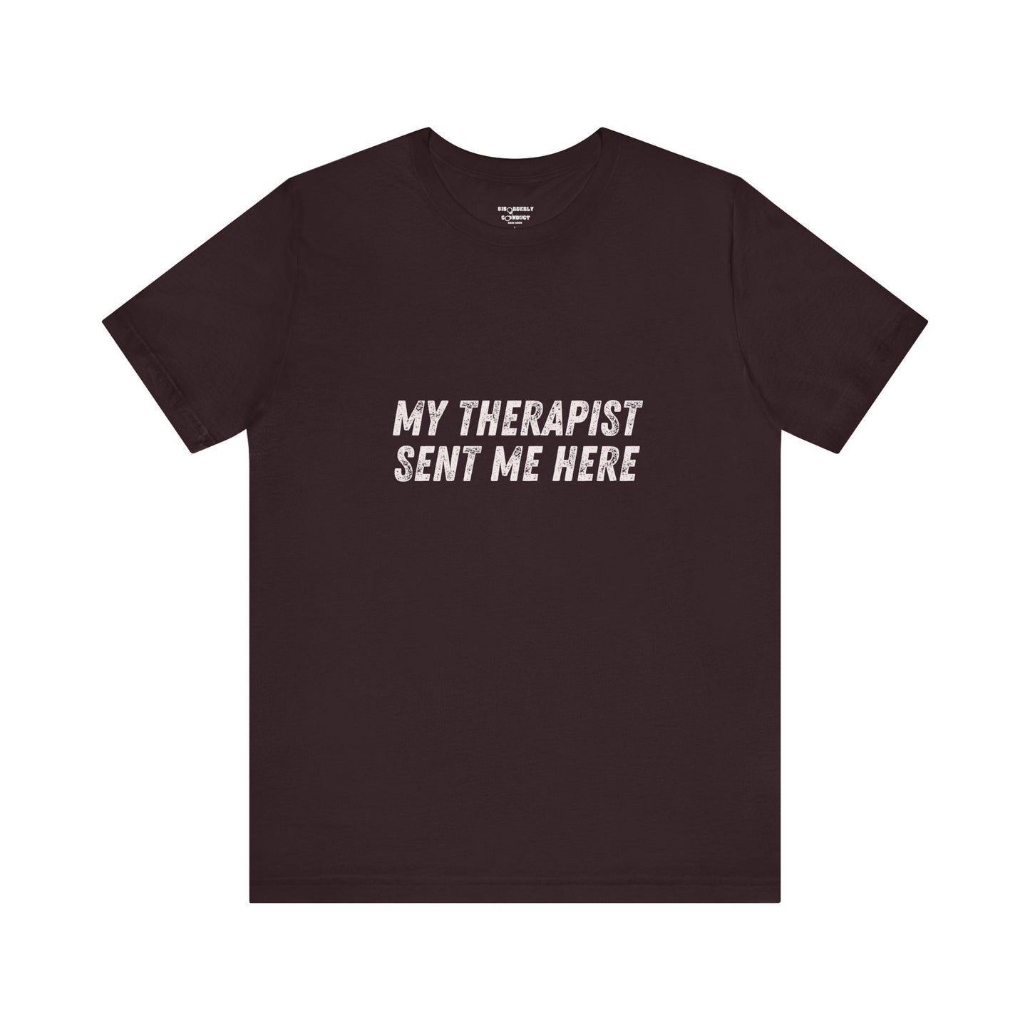 * Funny Rage Room T-Shirt – “My Therapist Sent Me Here” Stress Relief Shirt – Smash Therapy Apparel